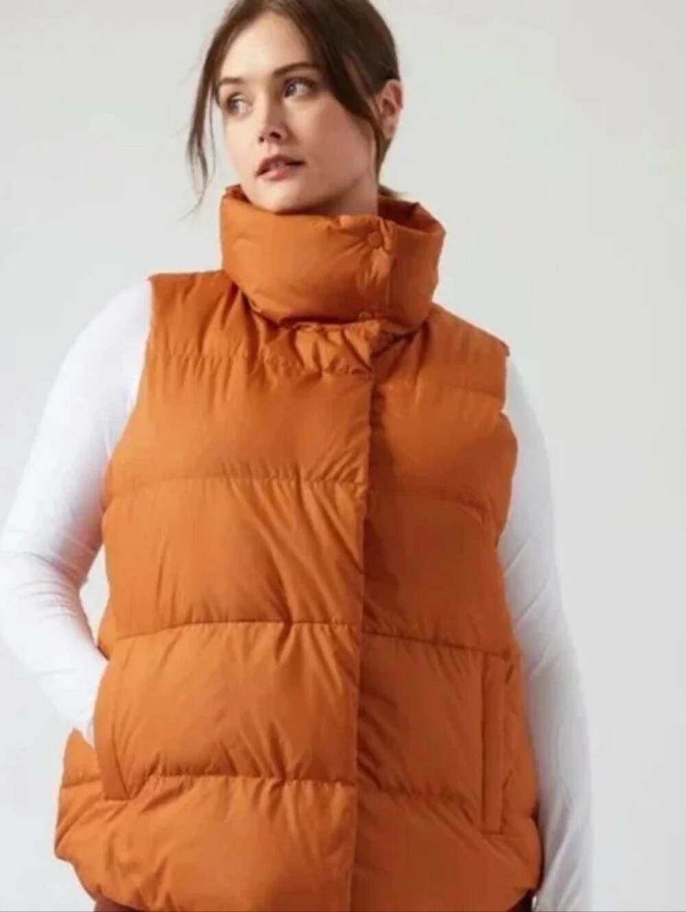 Athleta Burnt Orange Downtown Puffer Vest L